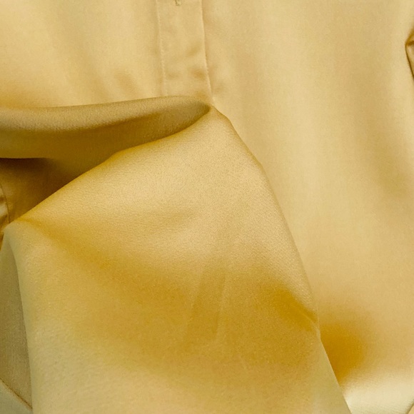SHEIN gold sateen dress shirt S - Picture 3 of 10